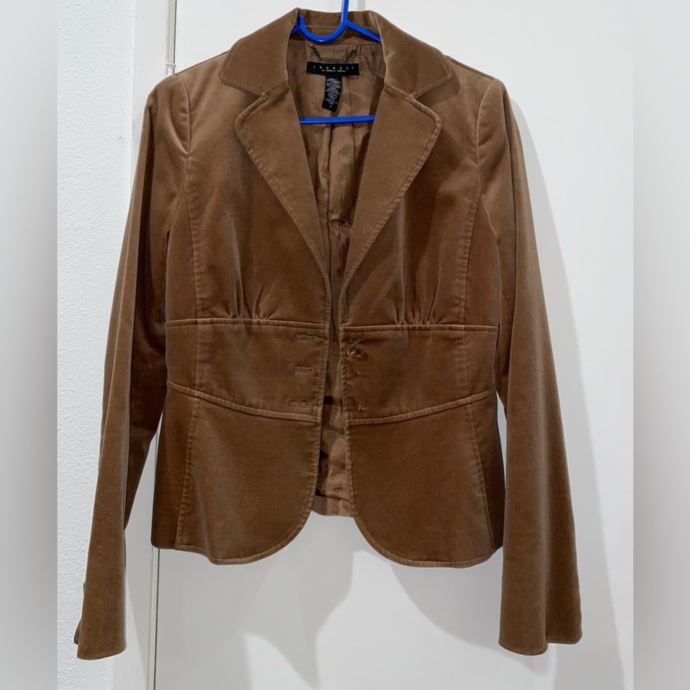 Laundry By Shelli Segal Brown Blazer with Tailored Silhouette